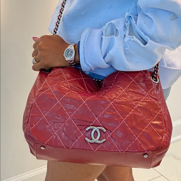 100% Authentic Red Chanel Satchel/Crossbody - Picture 2 of 9